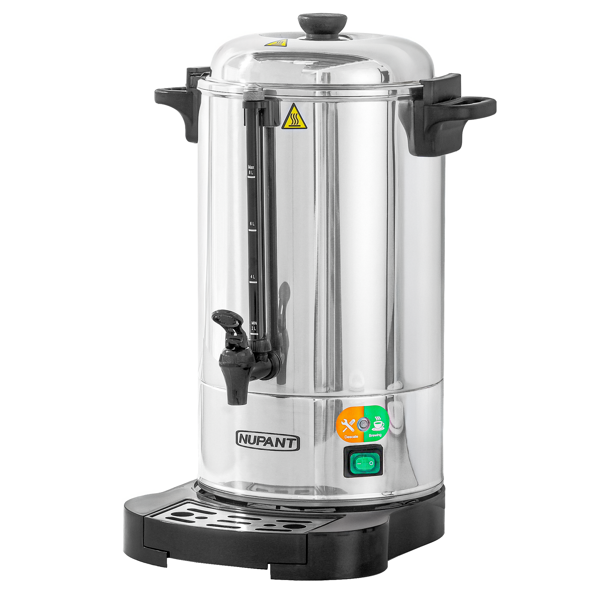 Commercial Coffee Urn 50 Cup/8L Coffee Dispenser with Upgraded Percolator,  Double Wall 304 Stainless Steel
