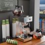 NUPANT 12-Cup Coffee Maker 1.8L Commercial Drip Coffee Maker Pour Over Coffee Machines with 2 Glass Carafes and 2 Warmers Plate Stainless Steel Coffee Brewer for Cofe Bar and Restaurant