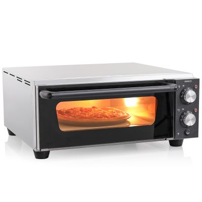 Electric Pizza Oven Indoor Countertop Pizza Oven 1800W 14'' Commercial Pizza Oven with Pizza Stove Multipurpose Stainless Steel Pizza Maker Machine for Home and Restaurant use 110V 