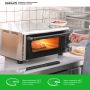 Electric Pizza Oven Indoor Countertop Pizza Oven 1800W 14'' Commercial Pizza Oven with Pizza Stove Multipurpose Stainless Steel Pizza Maker Machine for Home and Restaurant use 110V 