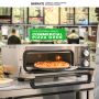 Electric Pizza Oven Indoor Countertop Pizza Oven 1800W 14'' Commercial Pizza Oven with Pizza Stove Multipurpose Stainless Steel Pizza Maker Machine for Home and Restaurant use 110V 