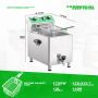 Deep Fryer with Basket and Lid Commercial Fryers with Oil Filtration and Timer 12L/11.6QT Electric Countertop Fryer Stainless Steel Single Tank Fryer for Home and Reastaurant Use 110V 1750W