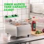Electric Deep Fryer with Timer 10L/10.6QT Commercial Deep Fryer with Basket and Lid, Temp Control, 1700W/110V Stainless Steel Single Oil Fryer Countertop Fryer for Home and Restaurant Use 