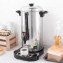 Commercial Coffee Urn 50 Cup/8L Coffee Dispenser with Upgraded Percolator, 304 Stainless Steel Hot Water Urn Beverage Dispenser with Keep Warm Mode, Large Coffee Maker for Catering Party