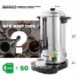 Commercial Coffee Urn 50 Cup/8L Coffee Dispenser with Upgraded Percolator, 304 Stainless Steel Hot Water Urn Beverage Dispenser with Keep Warm Mode, Large Coffee Maker for Catering Party