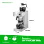12-Cup Commercial Coffee Maker with Water Line 1.8L Auto-Filling Drip Coffee Maker Machine with 2 Glass Carafes and 2 Warmers Stainless Steel Pour over Coffee Brewer for Restaurant Office cafe 