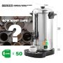 Commercial Coffee Urn 50 Cup/8L Coffee Dispenser with Upgraded Percolator, 304 Stainless Steel Hot Water Urn Beverage Dispenser with Keep Warm Mode, Large Coffee Maker for Catering Party
