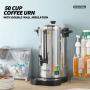 Commercial Coffee Urn 50 Cup/8L Coffee Dispenser with Upgraded Percolator, Double Wall 304 Stainless Steel Hot Water Urn Beverage Dispenser with Keep Warm Mode, Large Coffee Maker for Catering Party